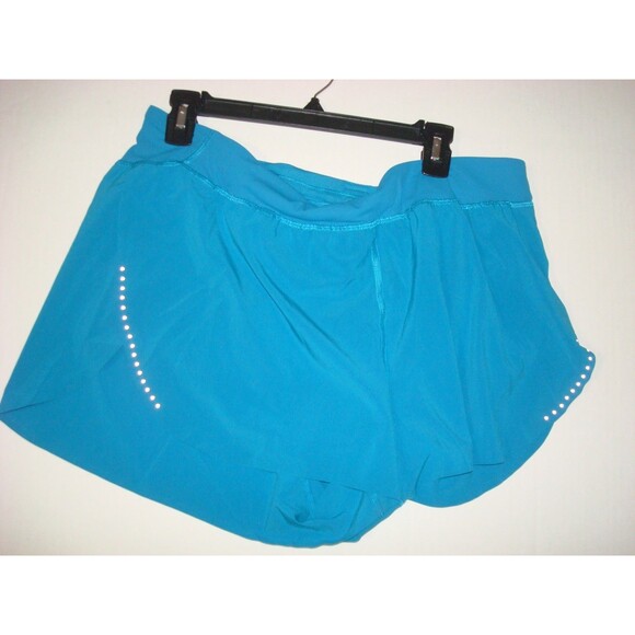 New NWT Lululemon Fast Free high rise split short 3" Hawaiian Blue Shorts Reflec - Picture 3 of 3